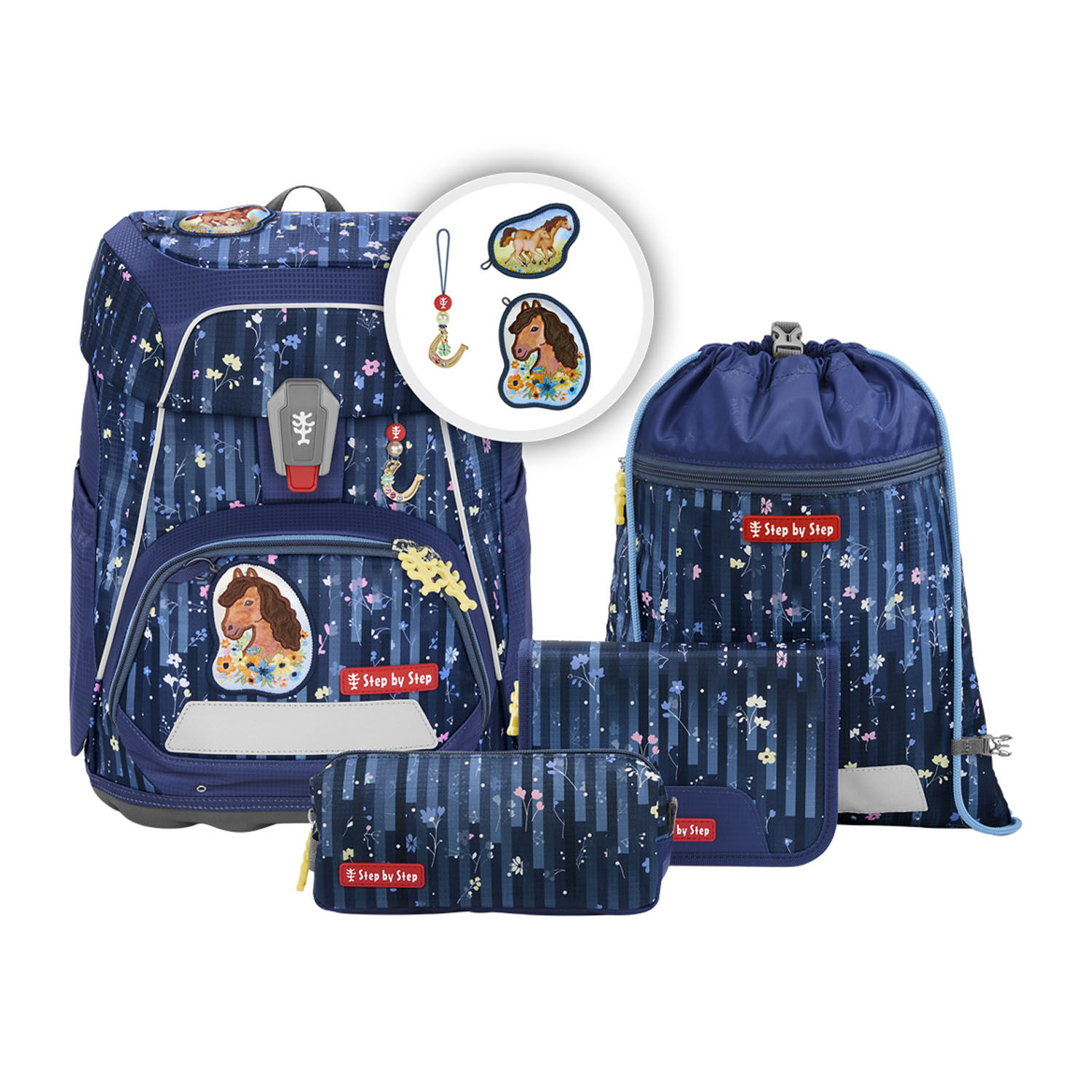 Step by Step FIT Schulranzen 5-teiliges Set Horse Mila