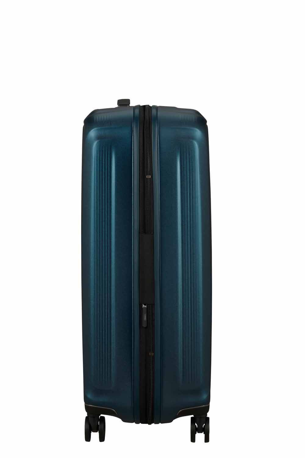 Samsonite Nuon Trolley mit 4 Rollen erweiterbar 69cm + GRATIS HOTELGUTSCHEIN Matt Petrol Blue