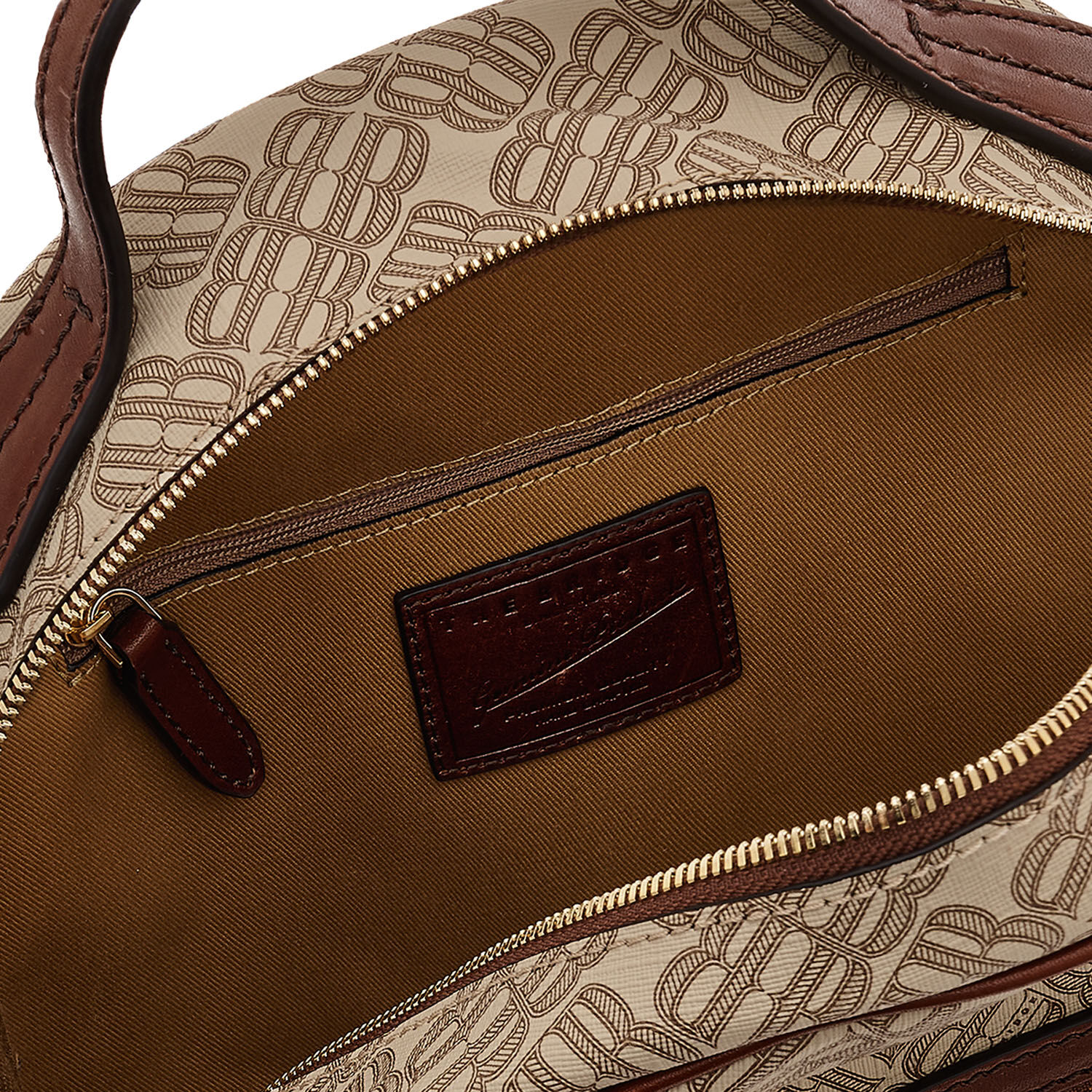 The Bridge Anna Leder-Rucksack 30cm Sand/Gold