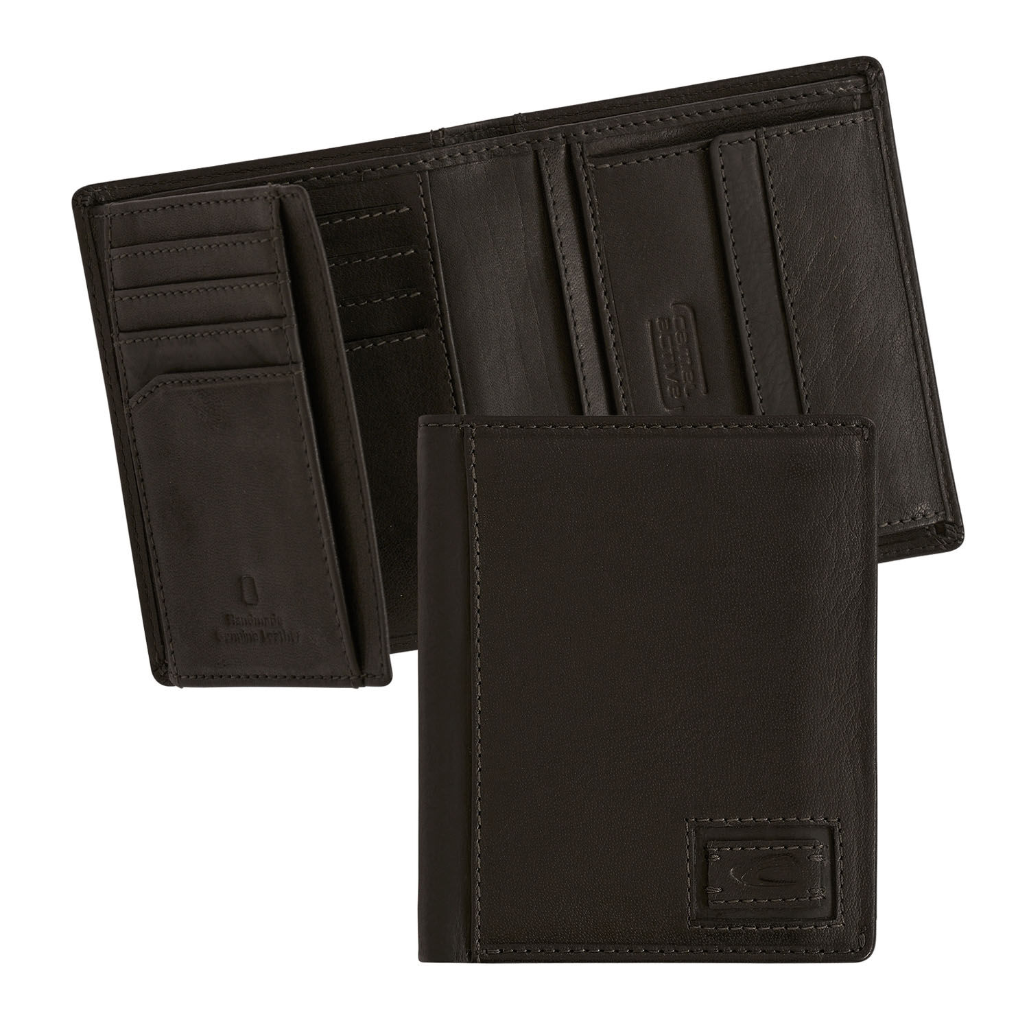 Camel Active Dust Hochformatige Brieftasche aus Leder Schwarz