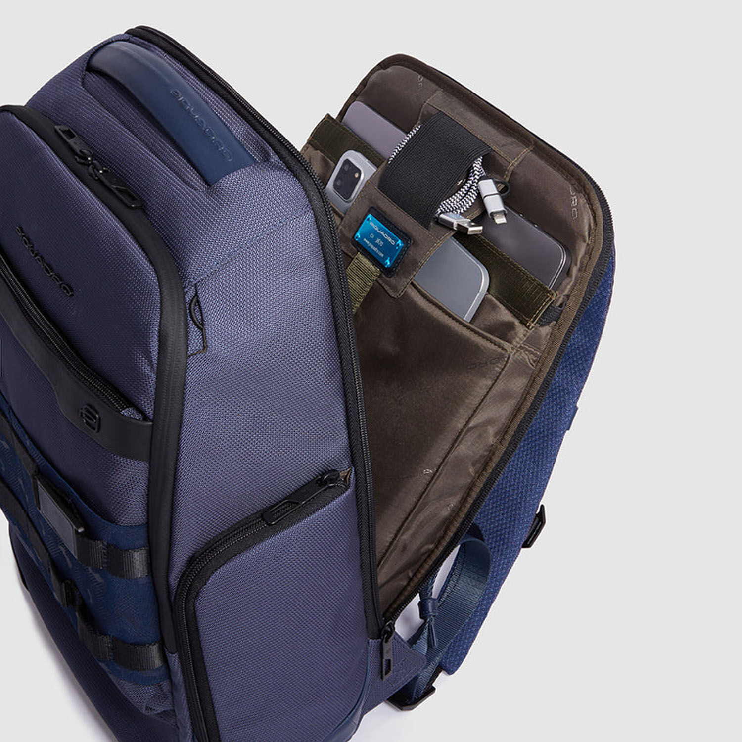 Piquadro FX Modulare Laptop-Rucksack 15,6" Blau