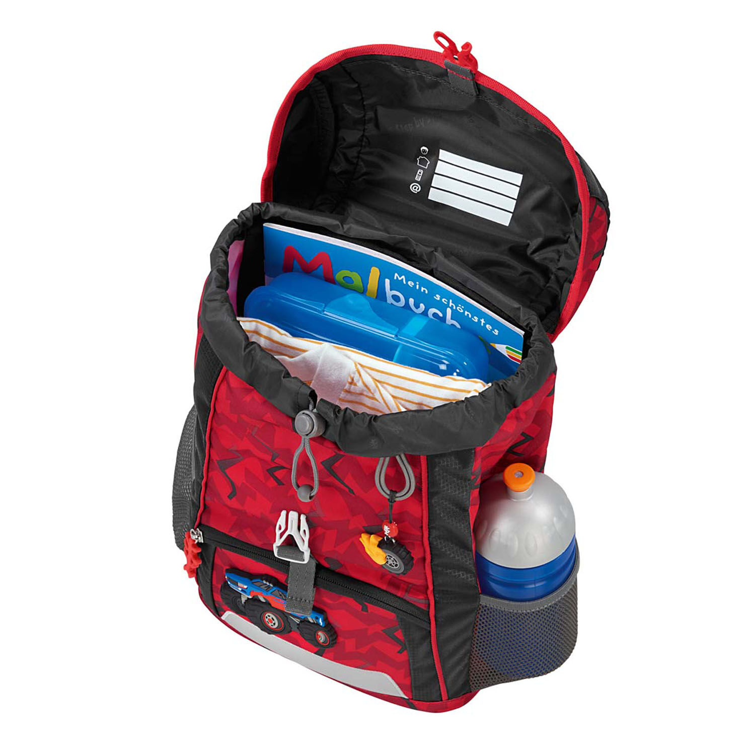 Step by Step Kinderrucksack KID Rucksack-Set, 3-teilig inkl. Sitzkissen Monster Truck Rocky