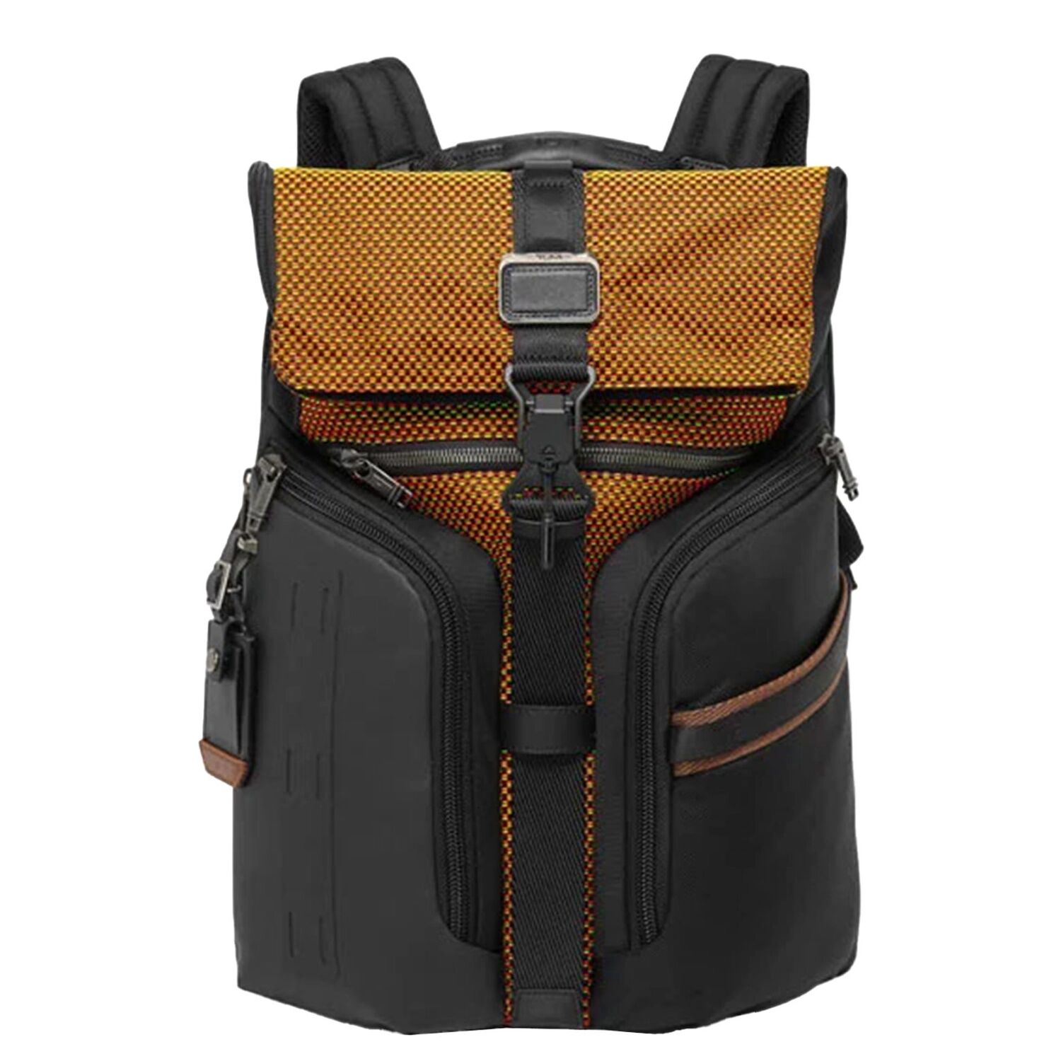 Tumi Alpha Bravo Logistics Rucksack mit Klappdeckel, red/lime chameleon