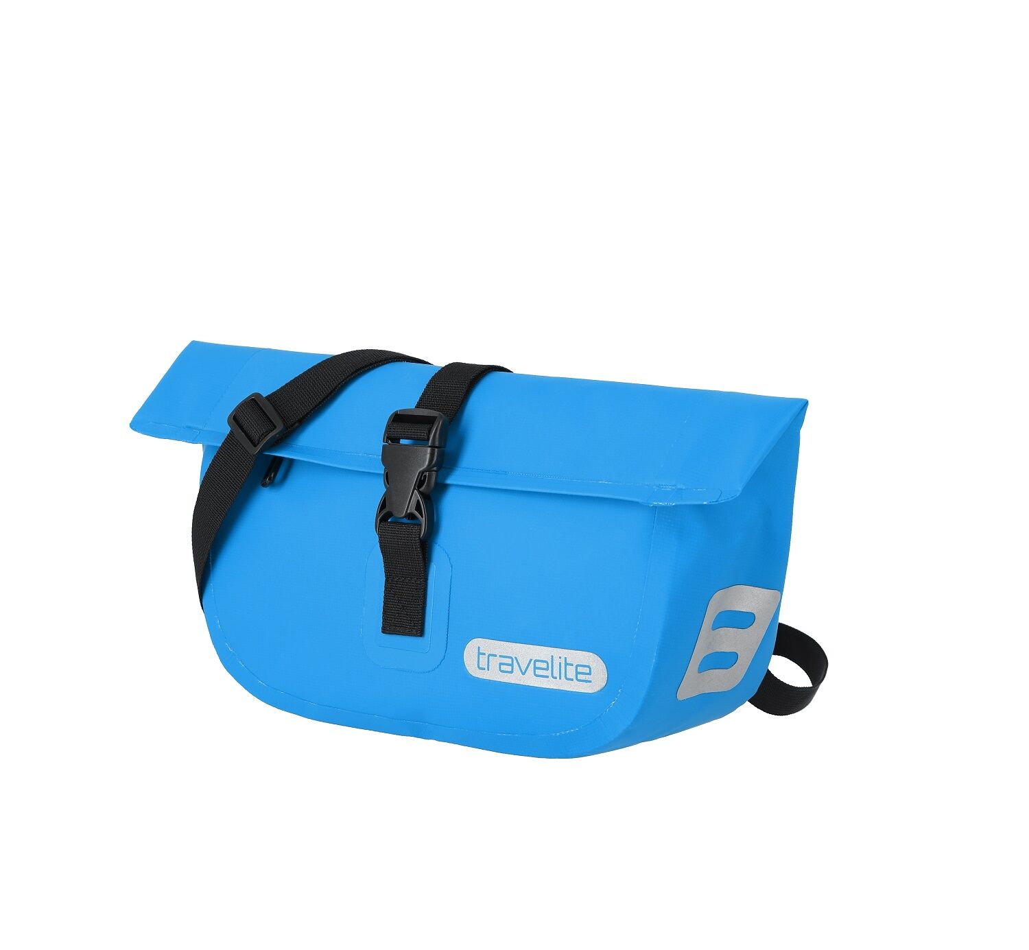 Travelite Basics Plane Lenkertasche mit Gurt zum Umhängen Blau