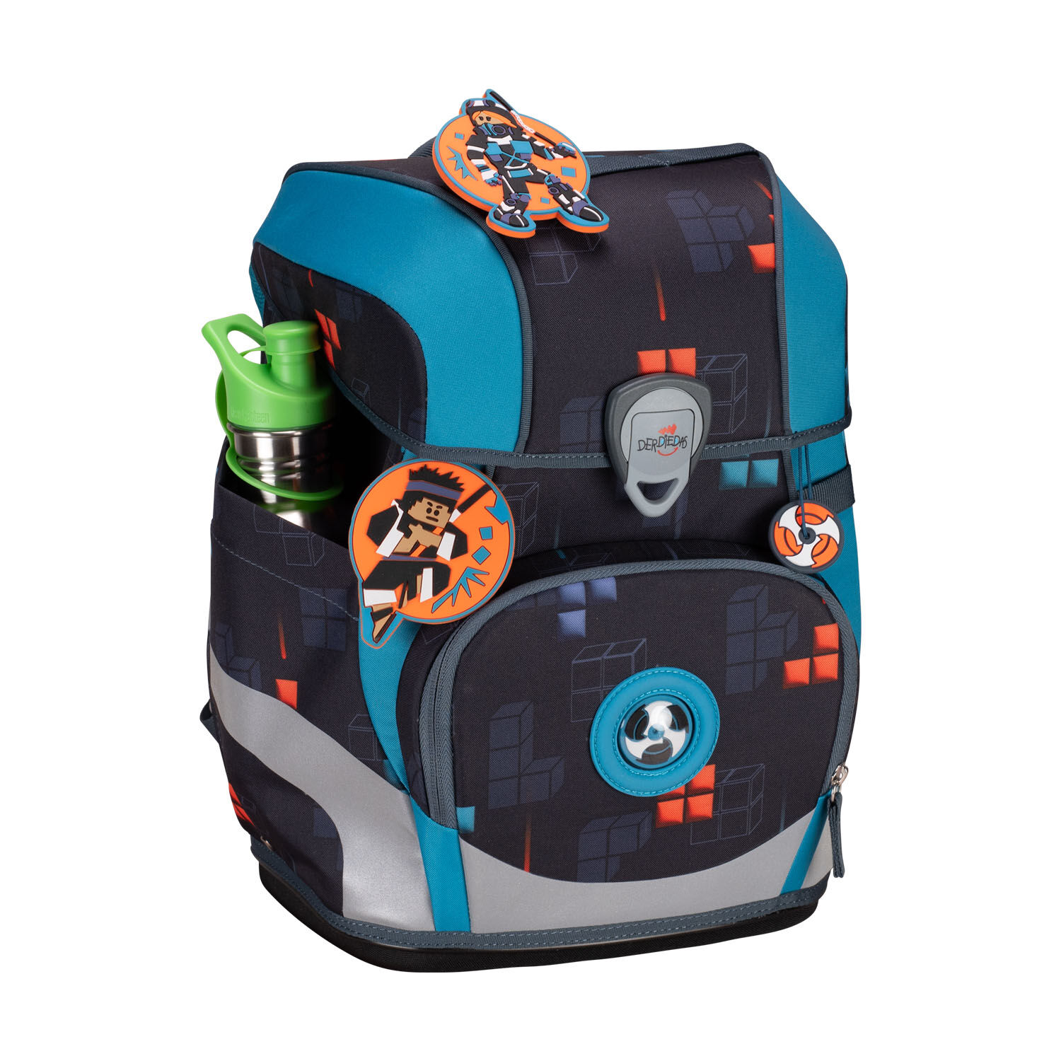 DerDieDas ErgoFlex Tiny Schulrucksack 5-teiliges Set Ninja Fighter