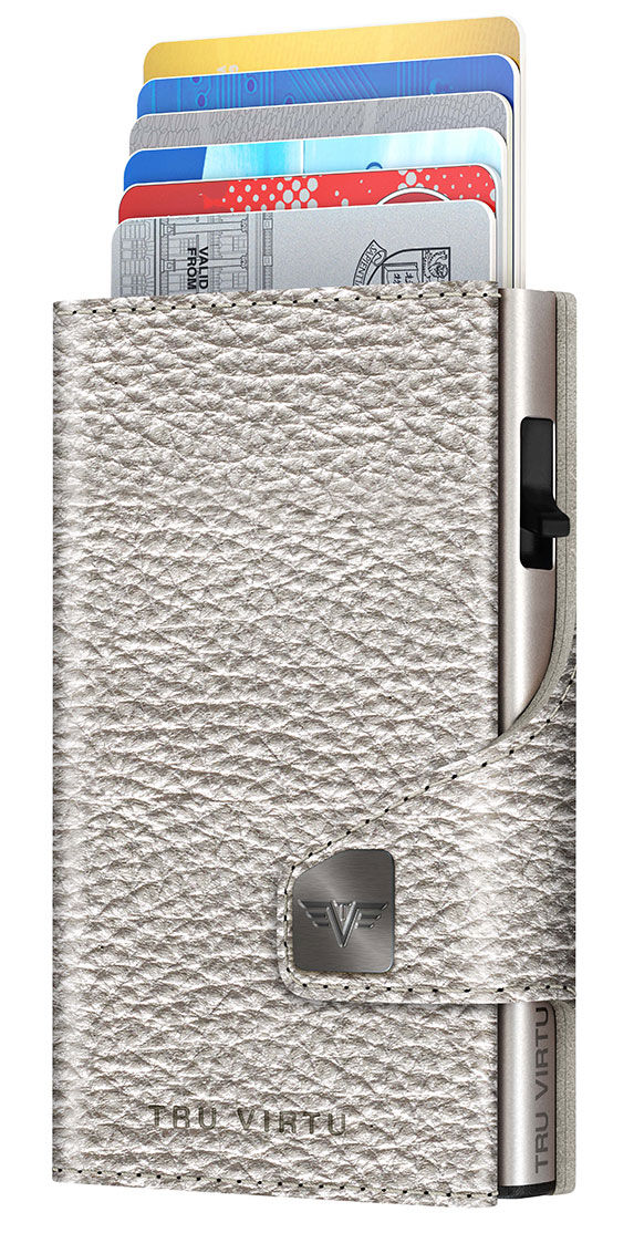 Tru Virtu Click & Slide Wallet Silver Metallic/Silver