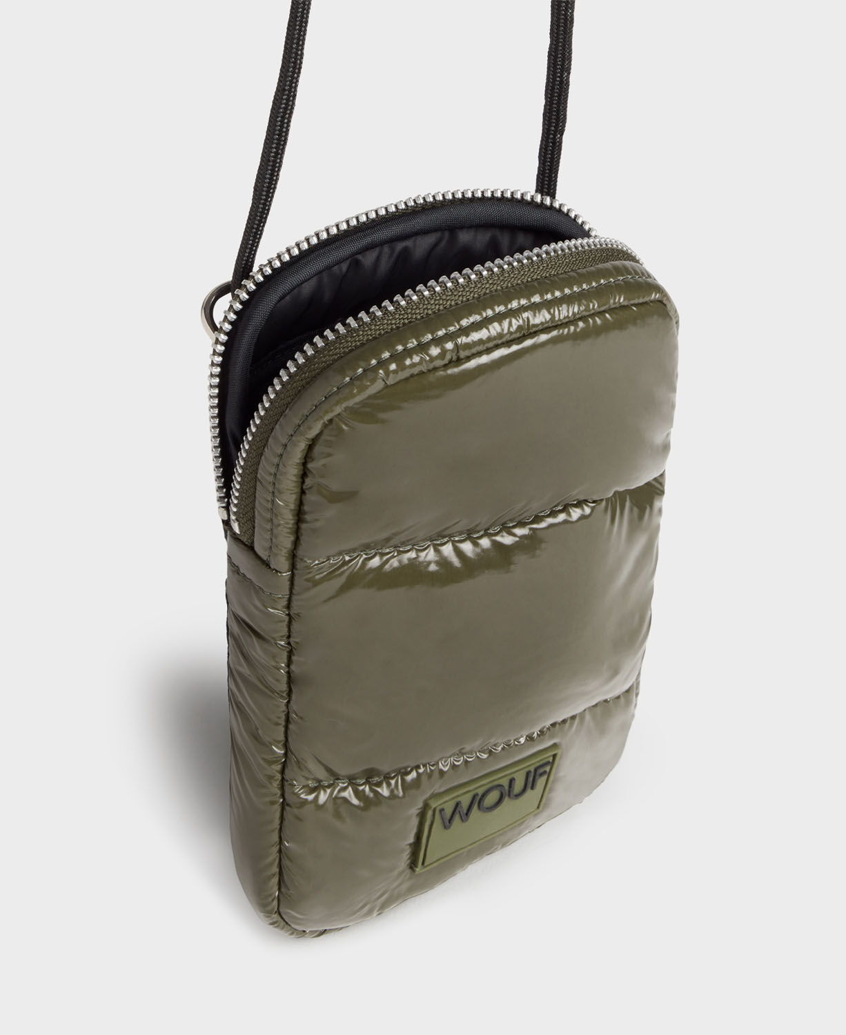 Wouf Quilted Collection Crossbody Phone Bag -Glossy Cypress Wouf Quilted Collection Crossbody Phone Bag -Glossy Cypress