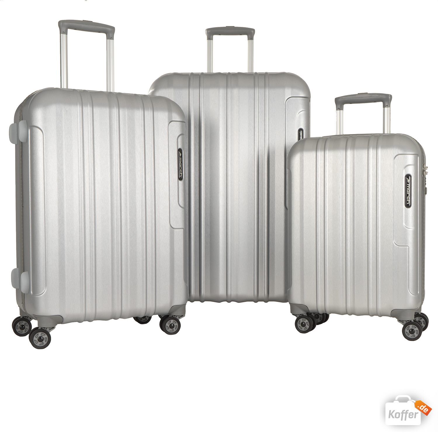 March Cosmopolitan SE Silver Alu Brushed, 3-tlgs Set