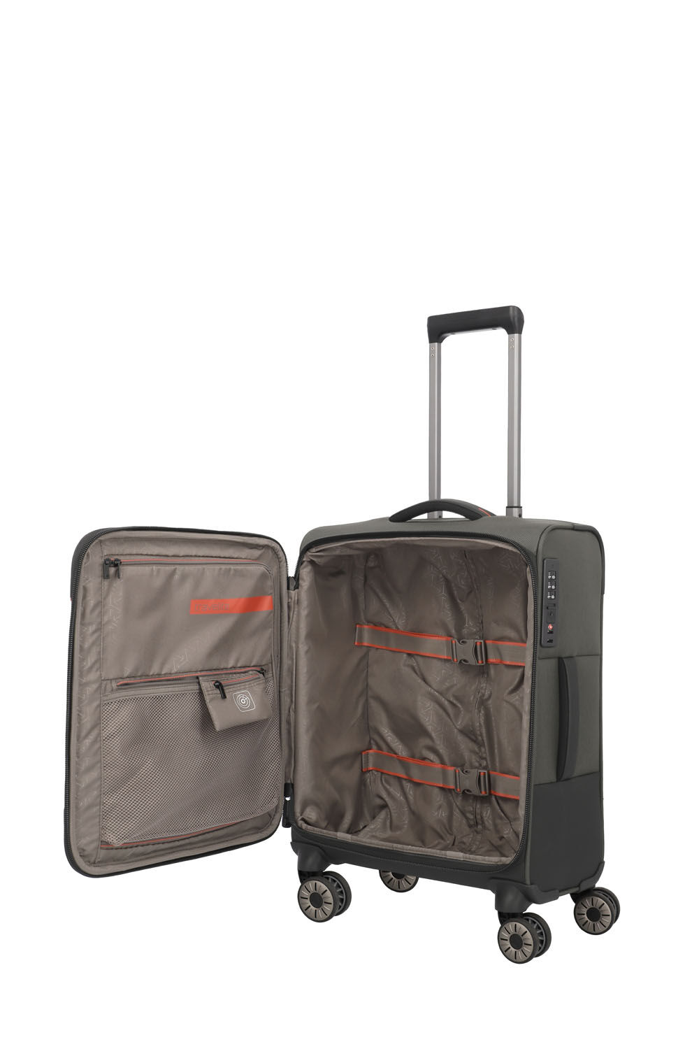 Travelite Crosslite Trolley S 4-Rollen Oliv