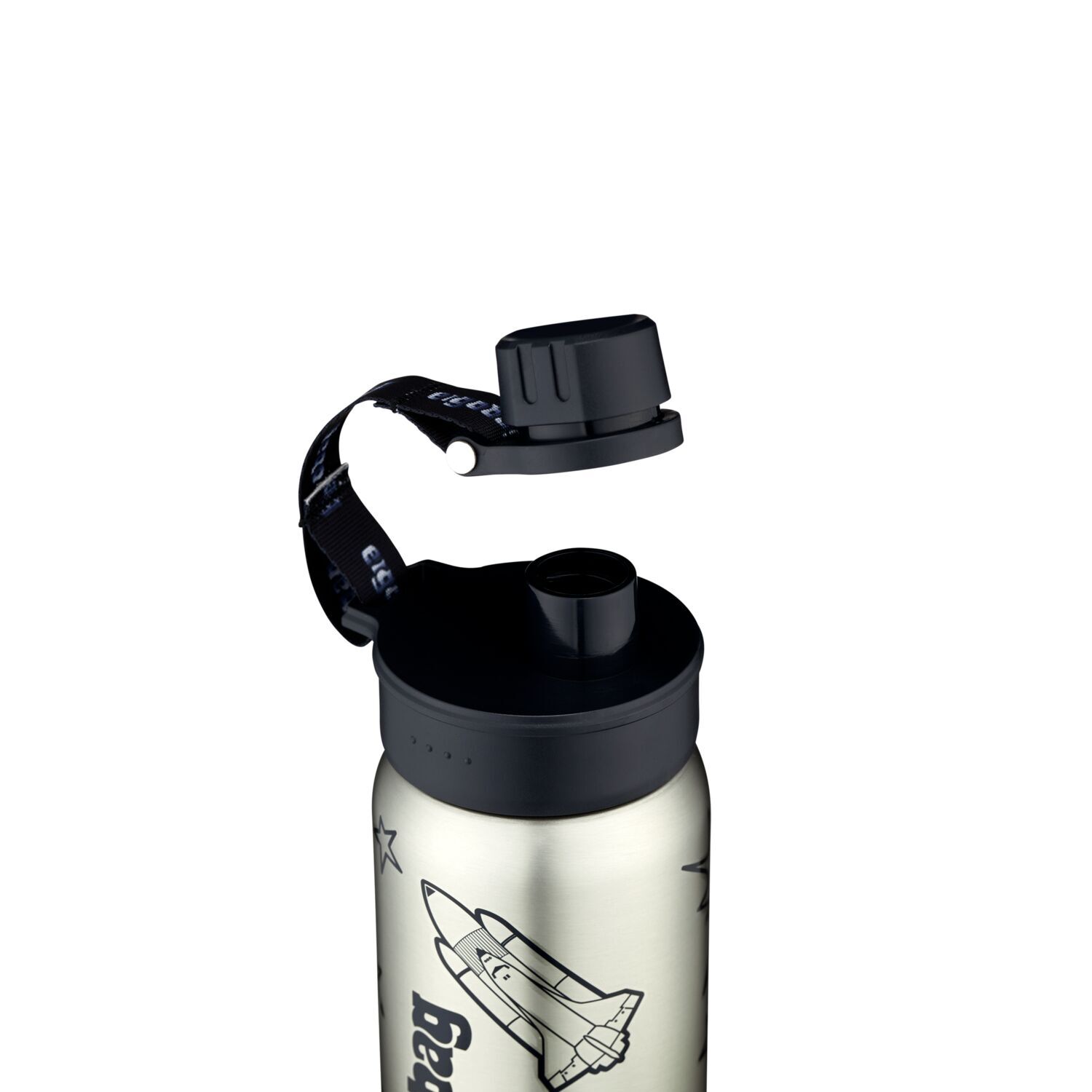 ergobag Schulzubehör Edelstahl Trinkflasche 500ml -2024 Schwarz ergobag Schulzubehör Edelstahl Trinkflasche 500ml -2024 Schwarz