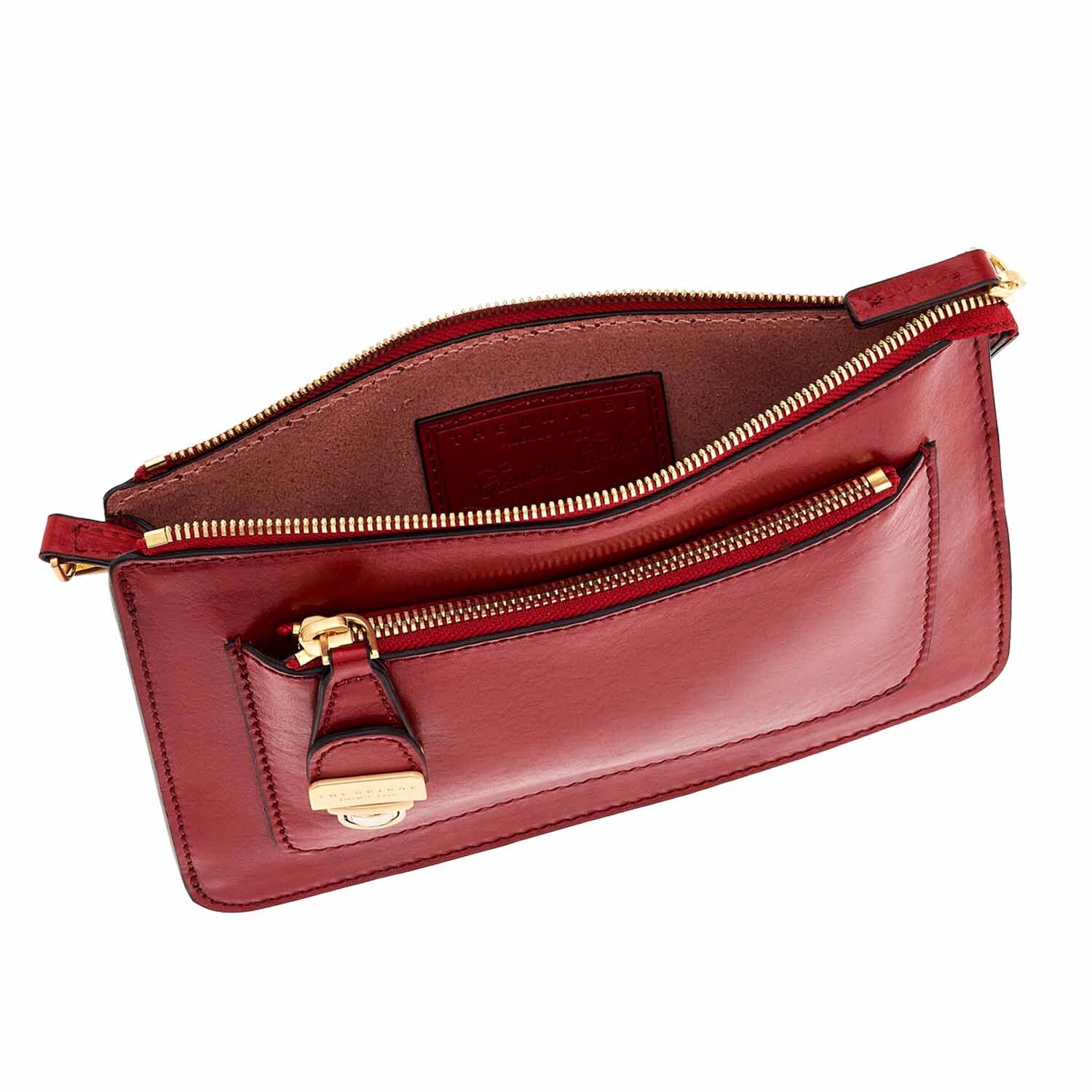 The Bridge Rustici Schultertasche 04394201 Ribes-Rot/Gold