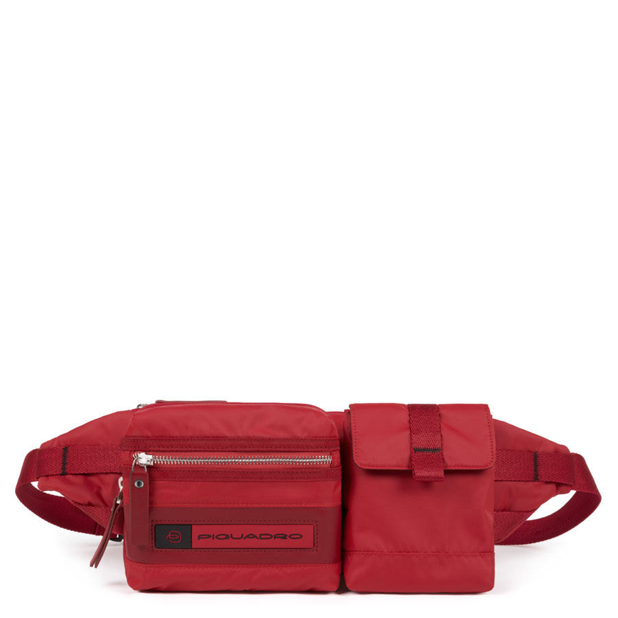 Piquadro PQ-Bios Gürteltasche mit ausnehmbarem Utility-Taschen rot