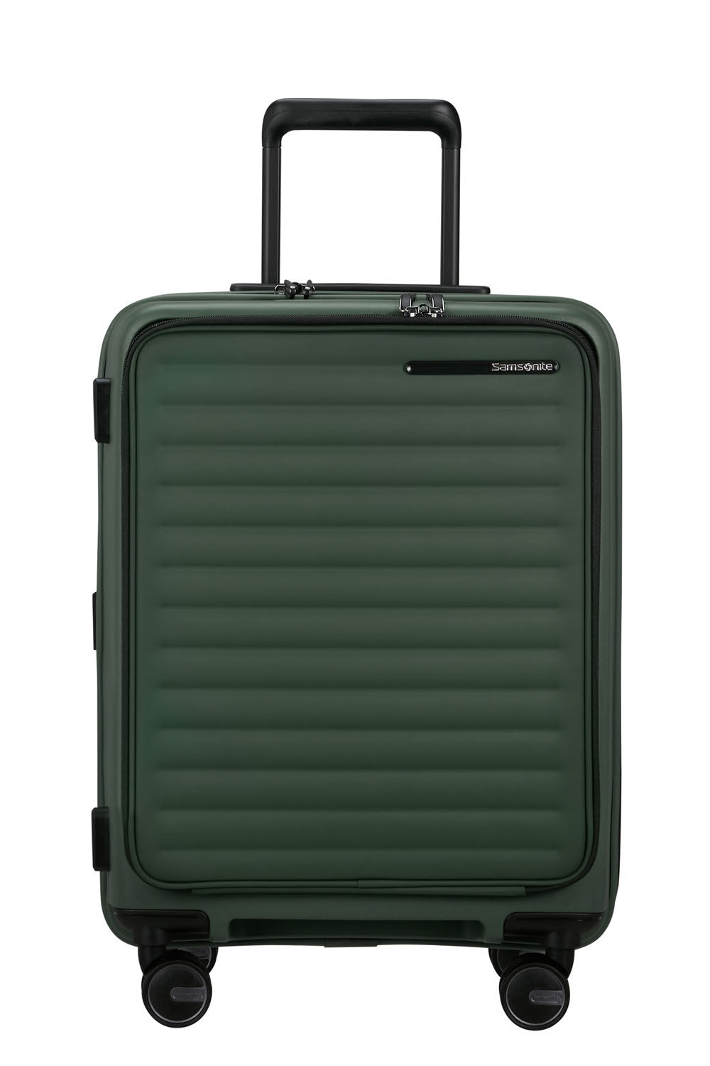 Samsonite Restackd EASY ACCESS Trolley mit 4 Rollen erweiterbar 55cm + GRATIS HOTELGUTSCHEIN Sage