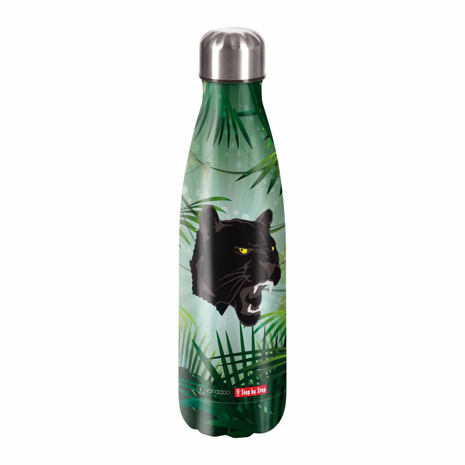 Step by Step Schulzubehör Isolierte Edelstahl-Trinkflasche Xanadoo 500ml Wild Cat Chiko