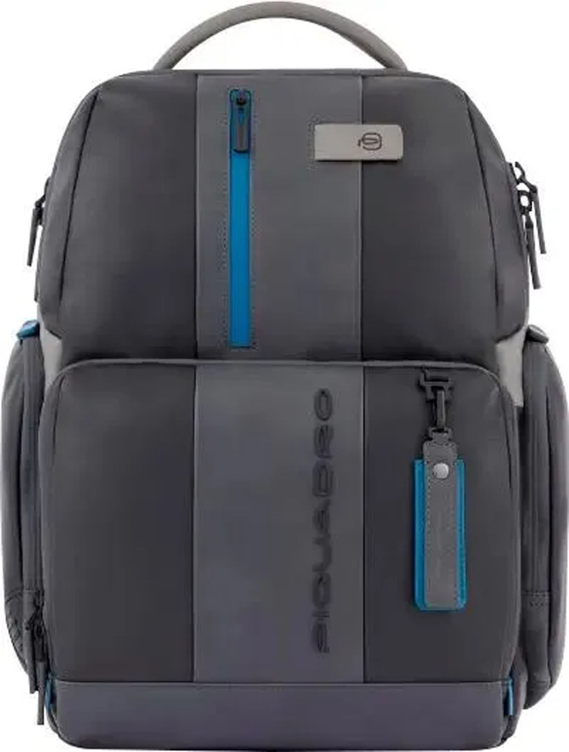 Piquadro Urban Personalisierbarer Fast Check Laptopruckack 15,6" Schwarz/Grau