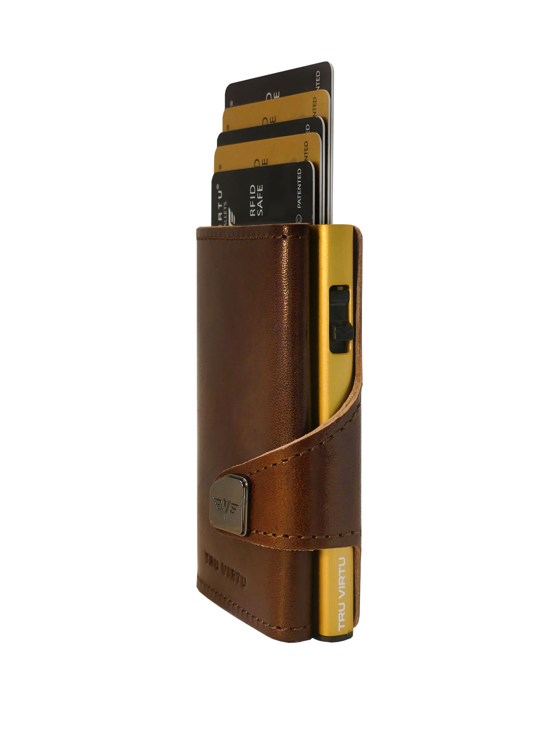 Tru Virtu Click & Slide Wallet *Special Edition* Florence Chocolate/Gold