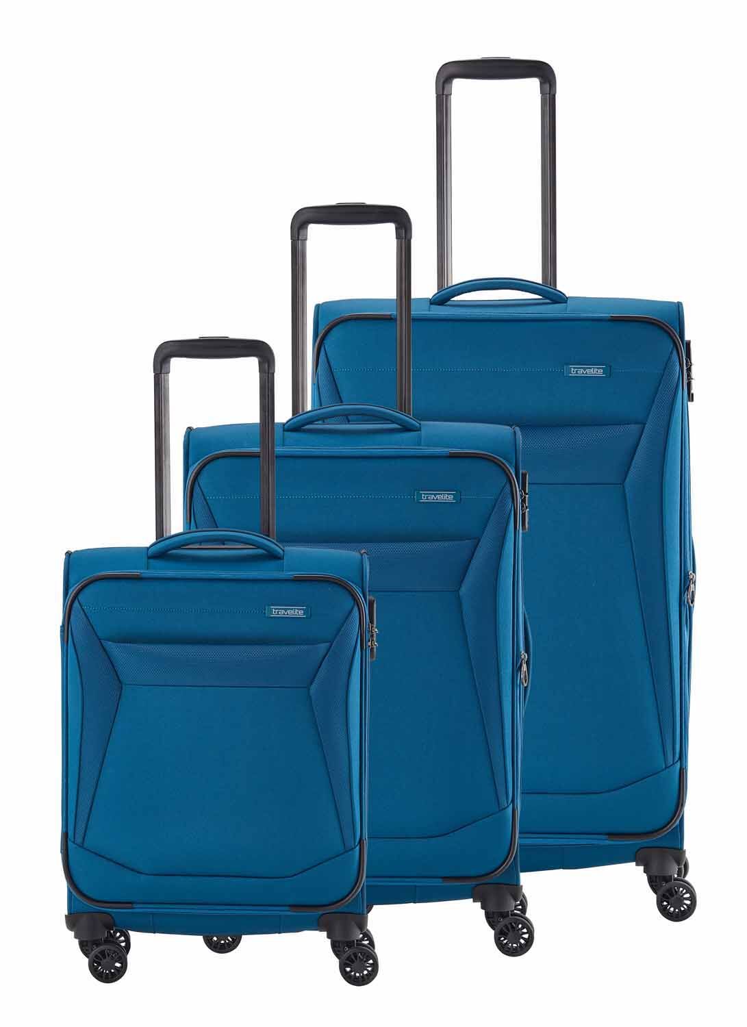 Travelite CHIOS 3-tlg. Koffer-Set L/M/S, 4w Petrol