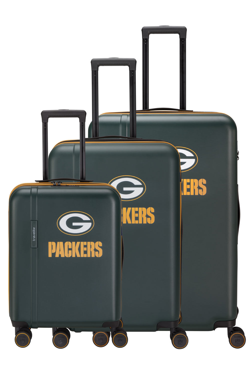 Travelite x NFL 3-tlg. Koffer-Set, Green Bay Packers