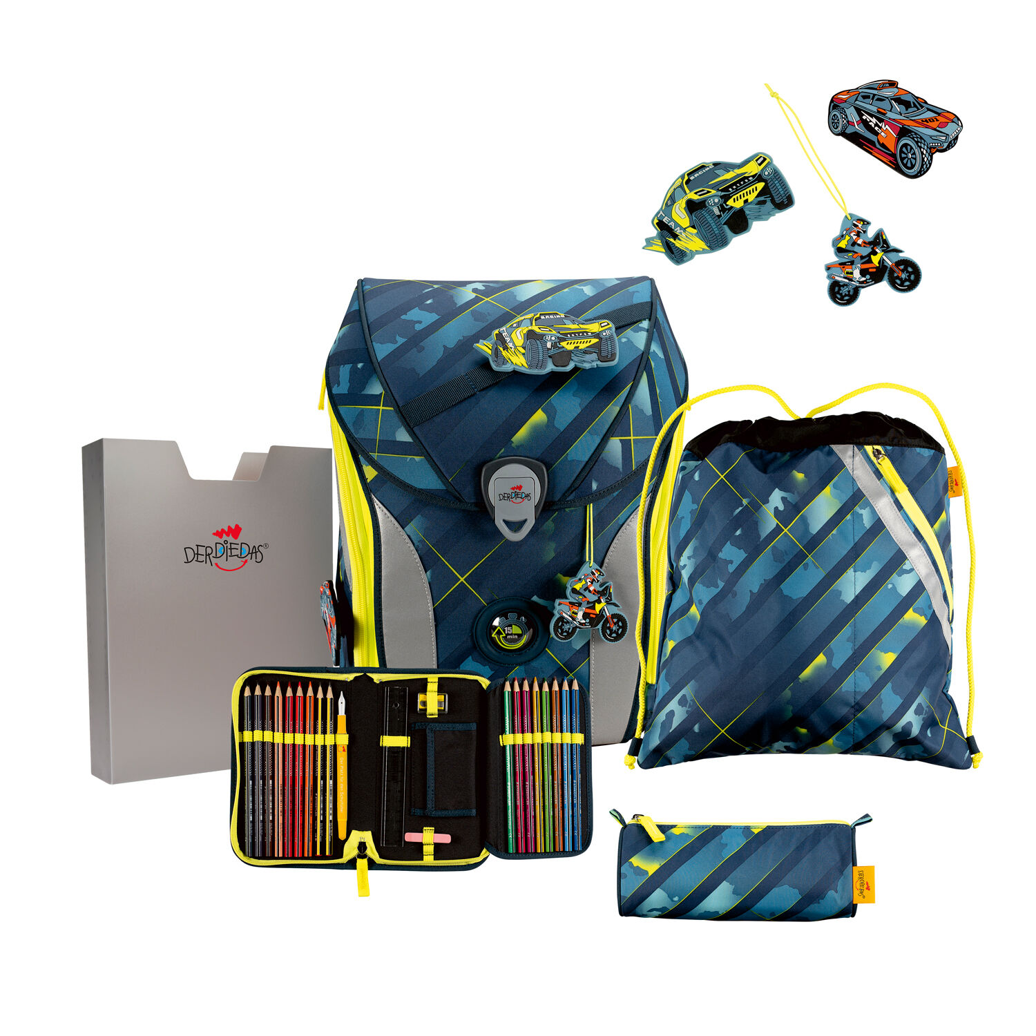 DerDieDas ErgoFlex MAX Schulrucksack-Set 5-teilig mit Sportbeutel