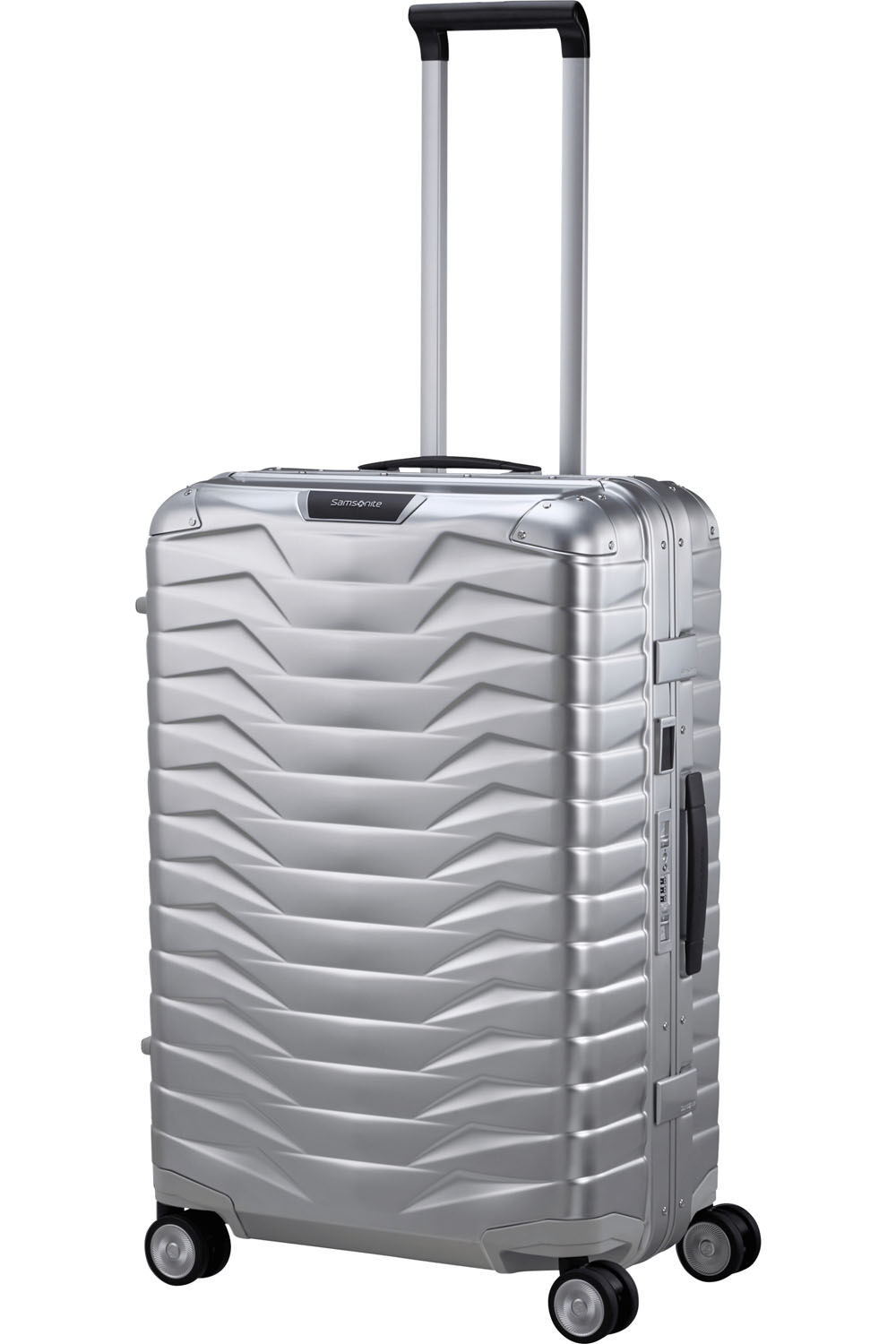 Samsonite Proxis Alu Trolley mit 4 Rollen 69cm + GRATIS HOTELGUTSCHEIN Aluminium