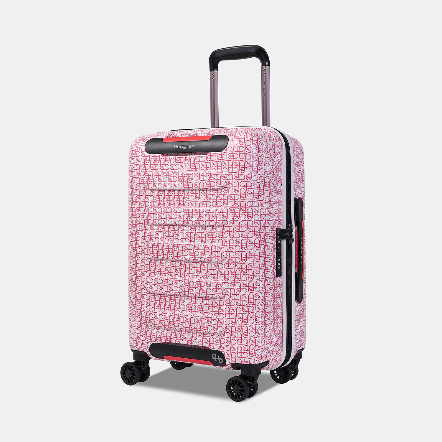 Hedgren Comby GRIP S 55cm Spinner (IATA) Coral/Grey Signature Print Hedgren Comby GRIP S 55cm Spinner (IATA) Coral/Grey Signature Print