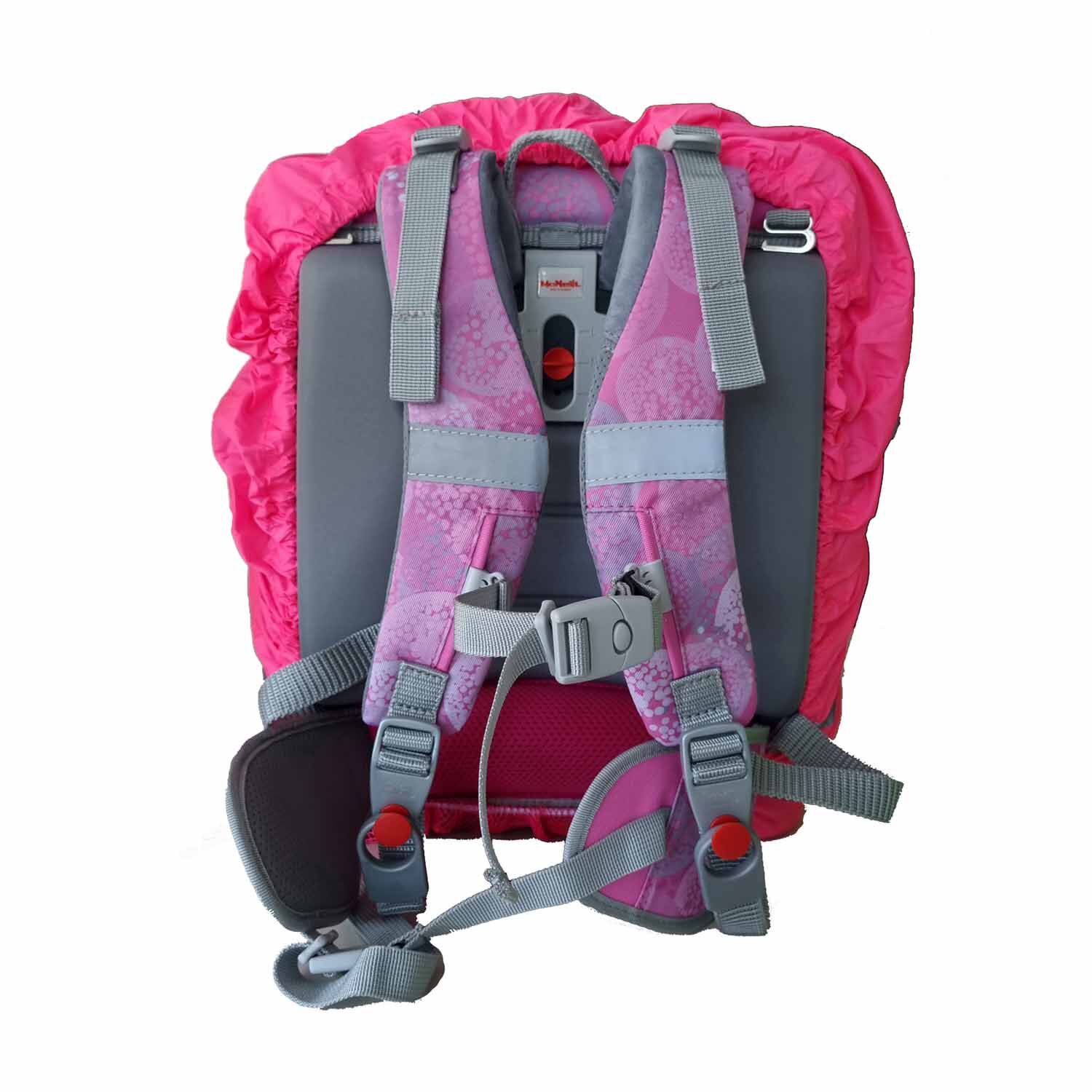 McNeill Schulzubehör Regenhaube mit reflektierendem Logo + Doppelstreifen Pink McNeill Schulzubehör Regenhaube mit reflektierendem Logo + Doppelstreifen Pink