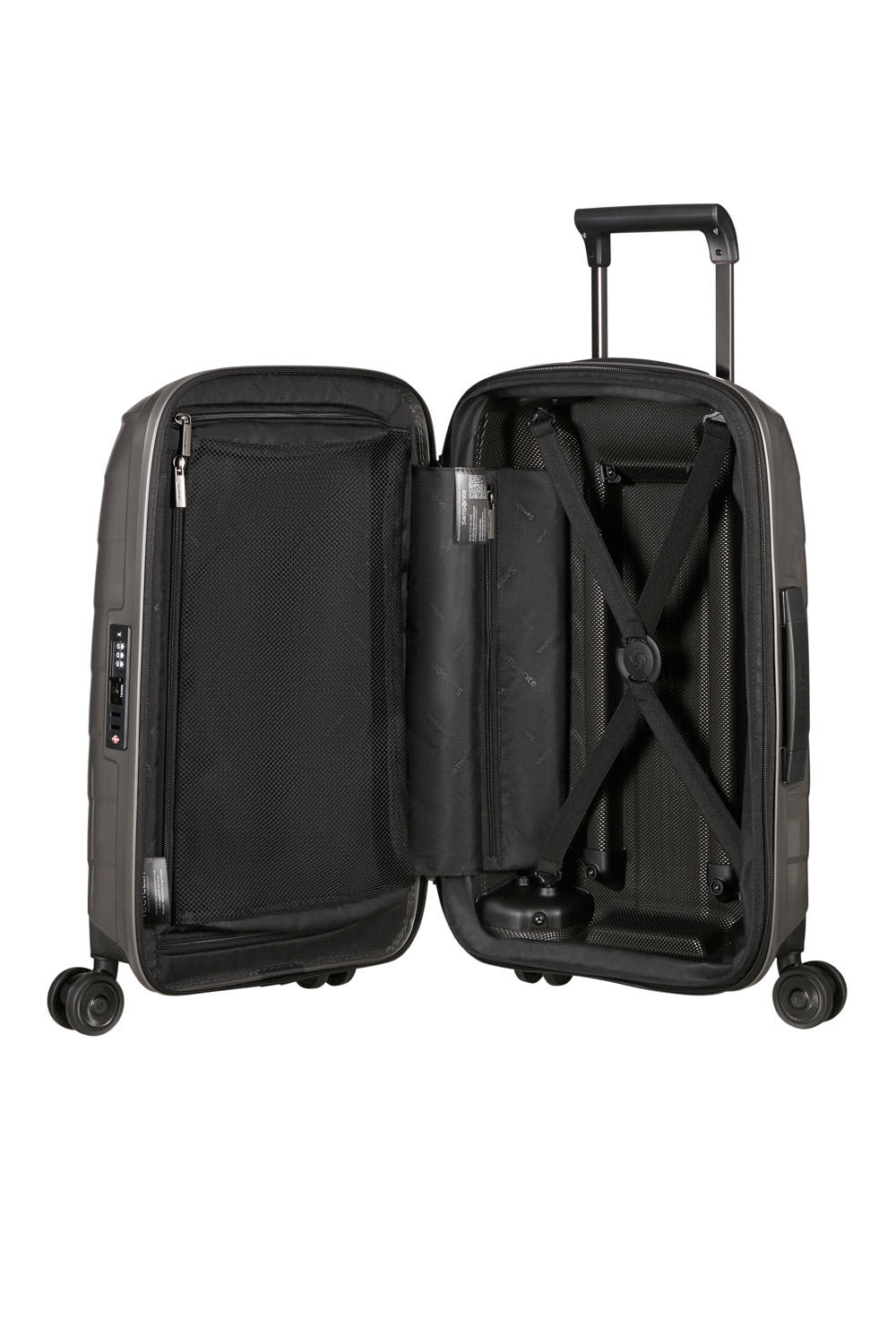 Samsonite Attrix Trolley mit 4 Rollen erweiterbar 55cm (20/23cm) Dune