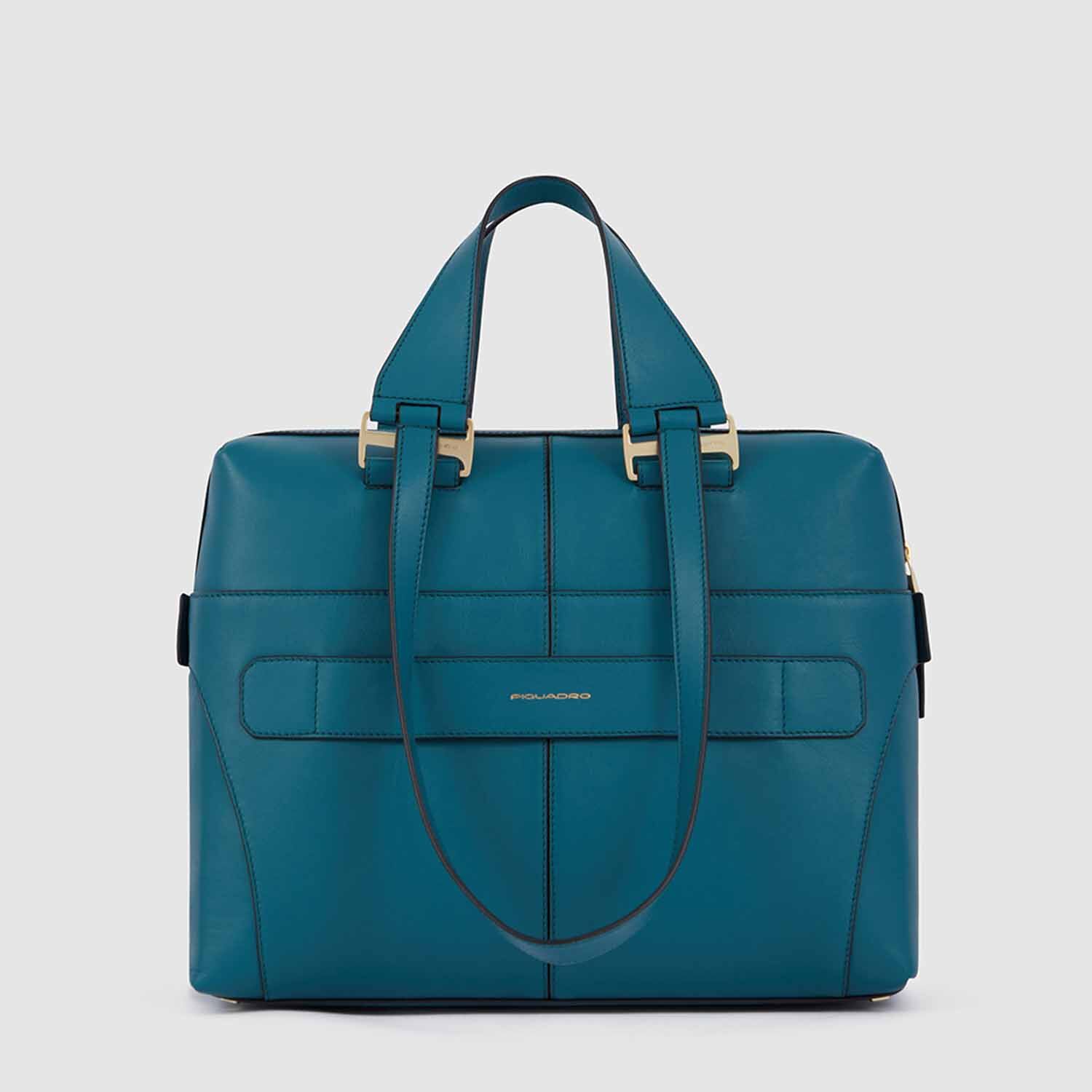 Piquadro Ray Damen Laptoptasche 14" verde petrolio