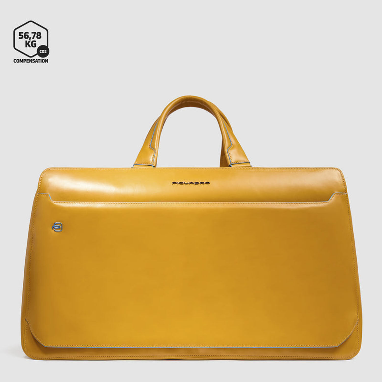 Piquadro Blue Square Leder-Reisetasche mit Laptop-Fach 14" Gelb