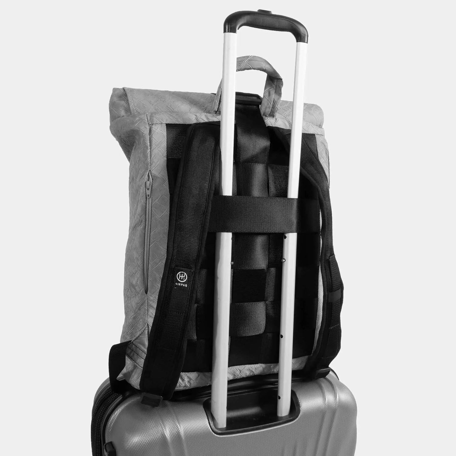 Airpaq Rolltop Airbag -Rucksack mit 15" Laptopfach Schwarz