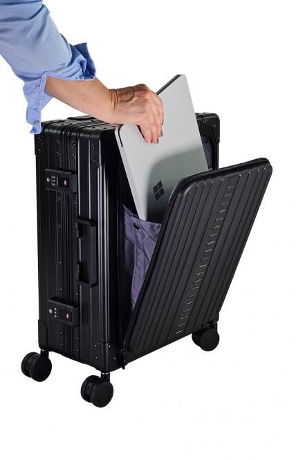 Aleon Business Traveler Slim International Carry-On 21" mit Front Flap Schwarz