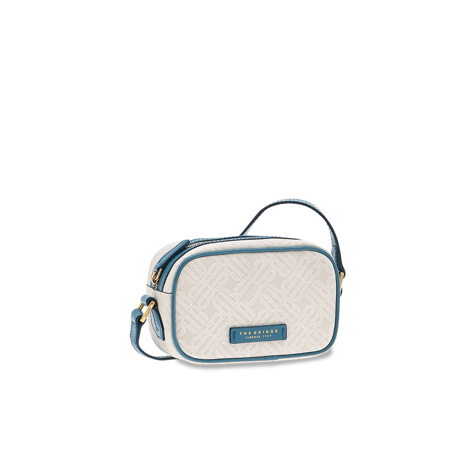 The Bridge Anna Leder-Schultertasche Milch/Gold