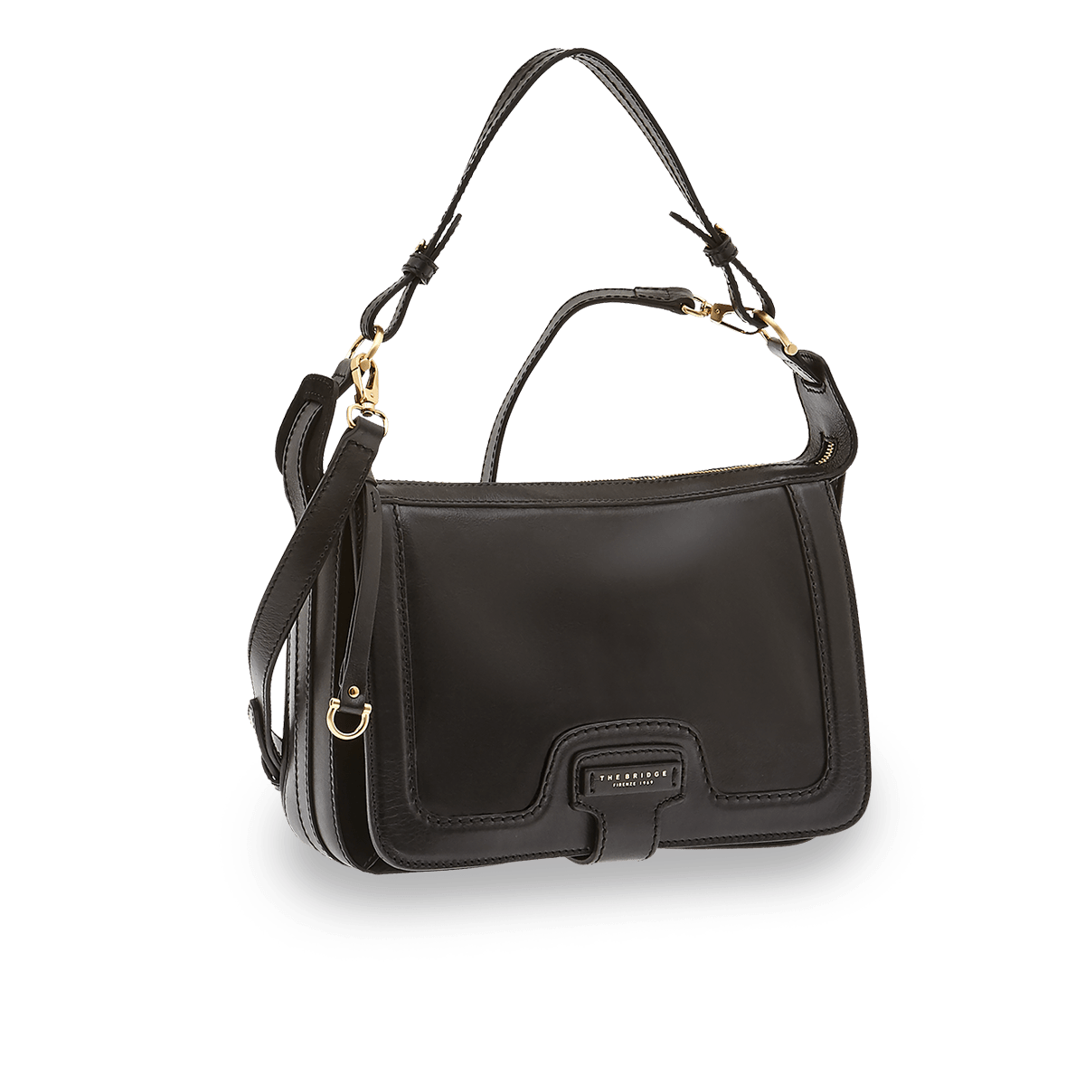 The Bridge Giglio Schultertasche Schwarz/Gold