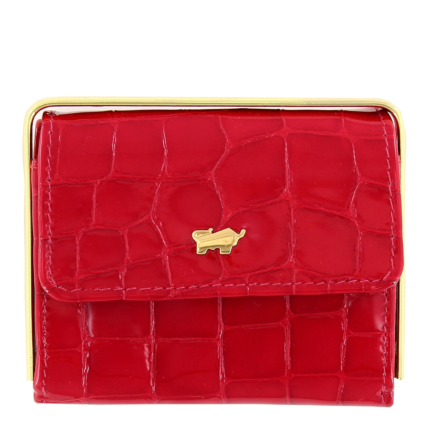 Braun Büffel GLANZKROKO Bügelbörse S 2CS