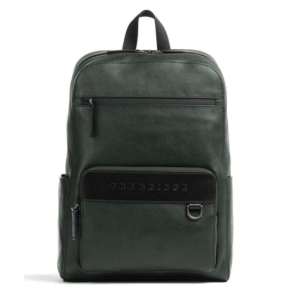 The Bridge Damiano Leder-Rucksack -063413EX Malachite/Schwarz/Ruthenium Dunkel