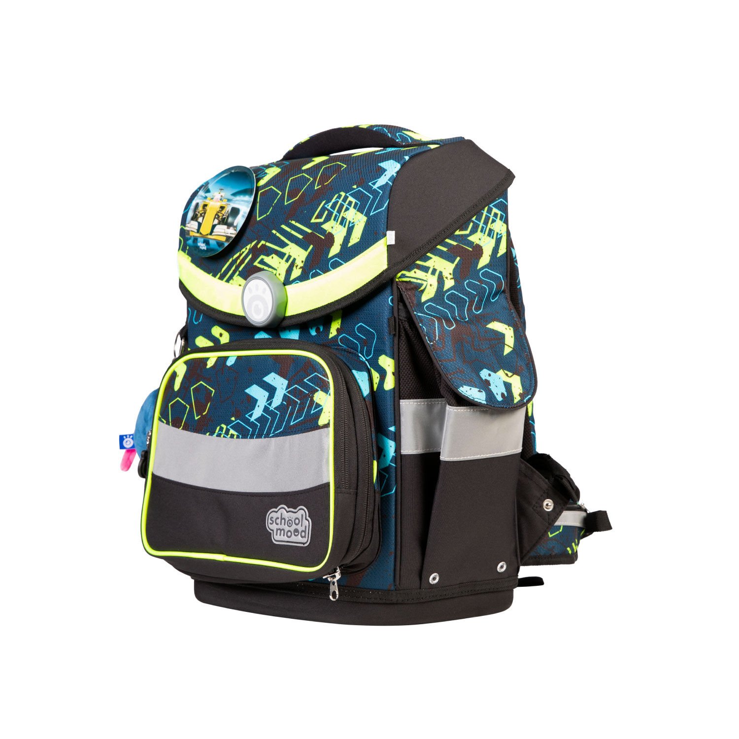 School-Mood Timeless Pro 7-tlg. Schulranzenset Elias (Rennwagen)