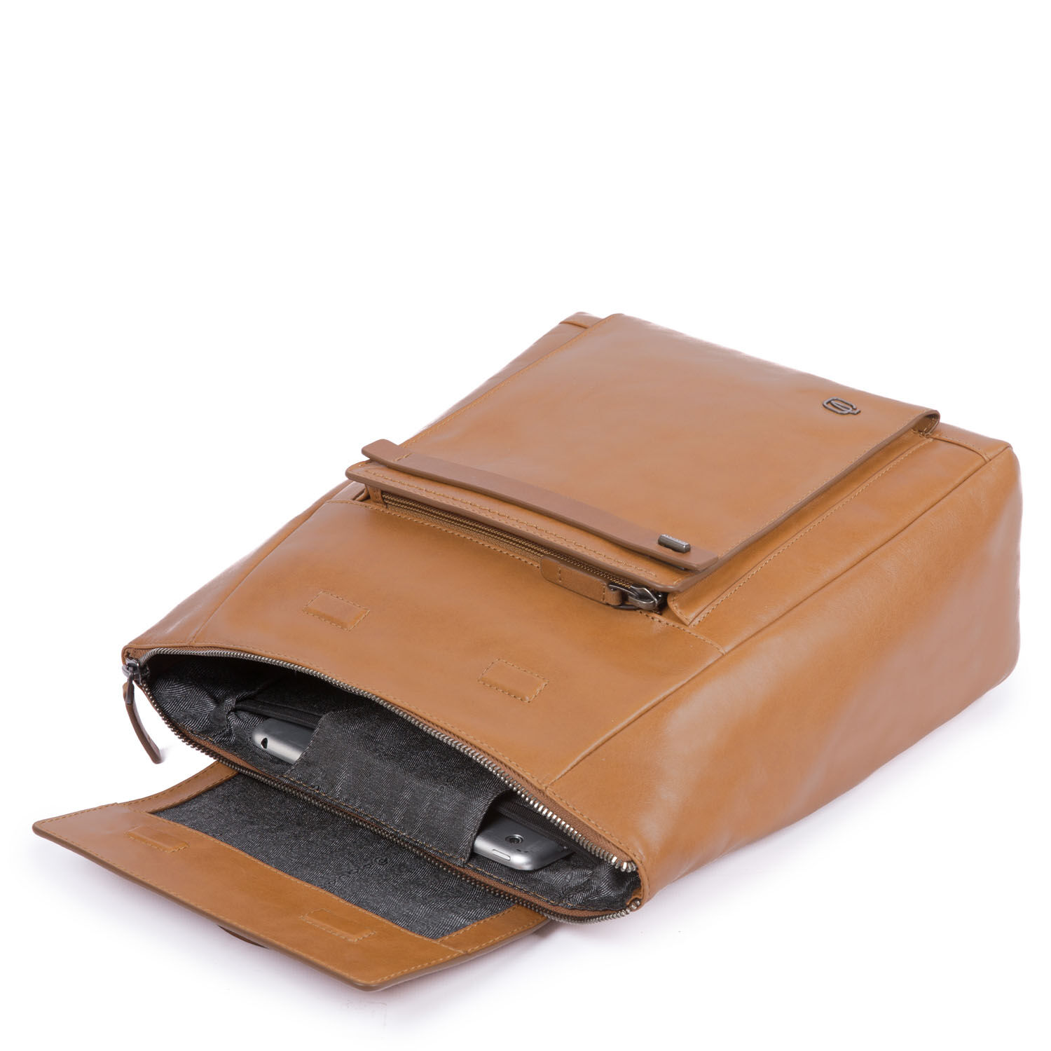 Piquadro Cube Kleiner Laptoprucksack mit iPad®10,5’’/9,7”-Fach lohfarben