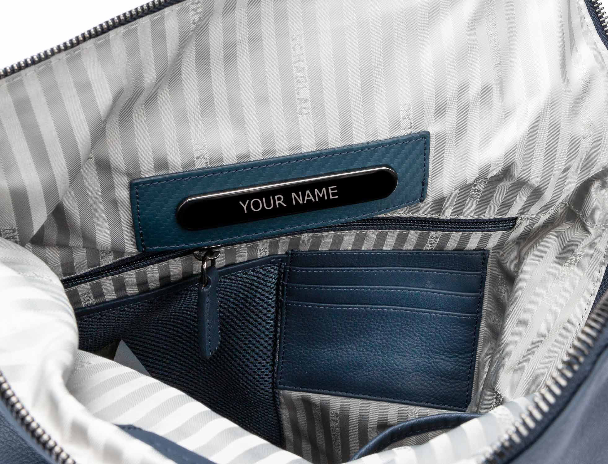 SCHARLAU Slackline SPELTERINI Leder Rucksack für 15,6" Laptopfach Navy Blue SCHARLAU Slackline SPELTERINI Leder Rucksack für 15,6" Laptopfach Navy Blue