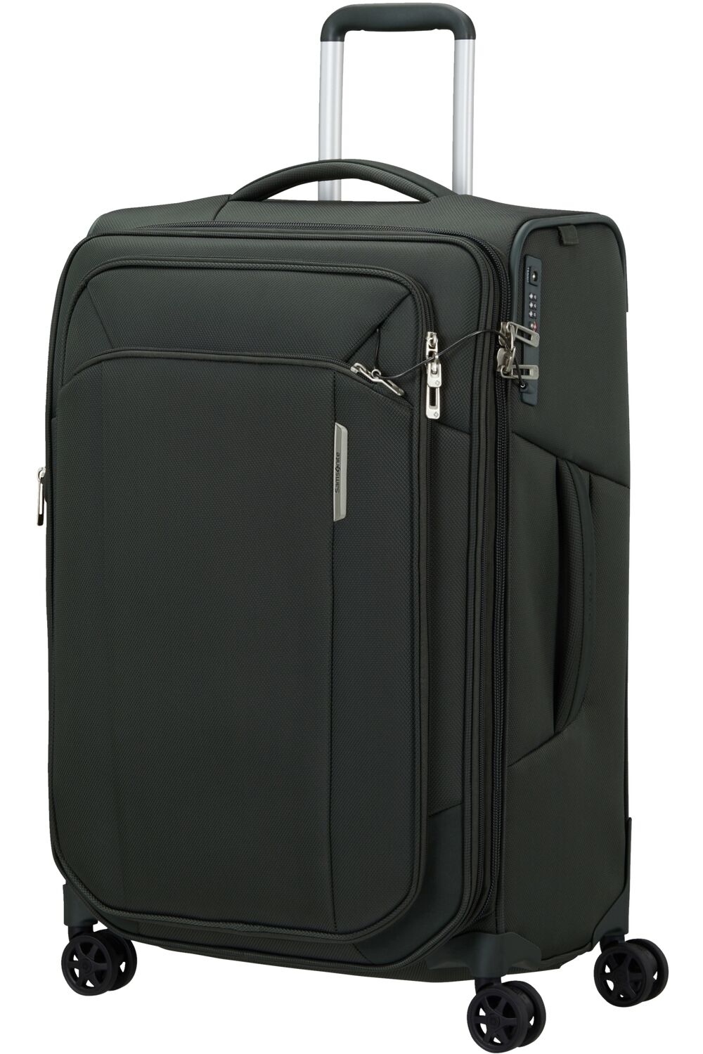 Samsonite Respark Trolley mit 4 Rollen erweiterbar 67cm + GRATIS HOTELGUTSCHEIN Forest Green