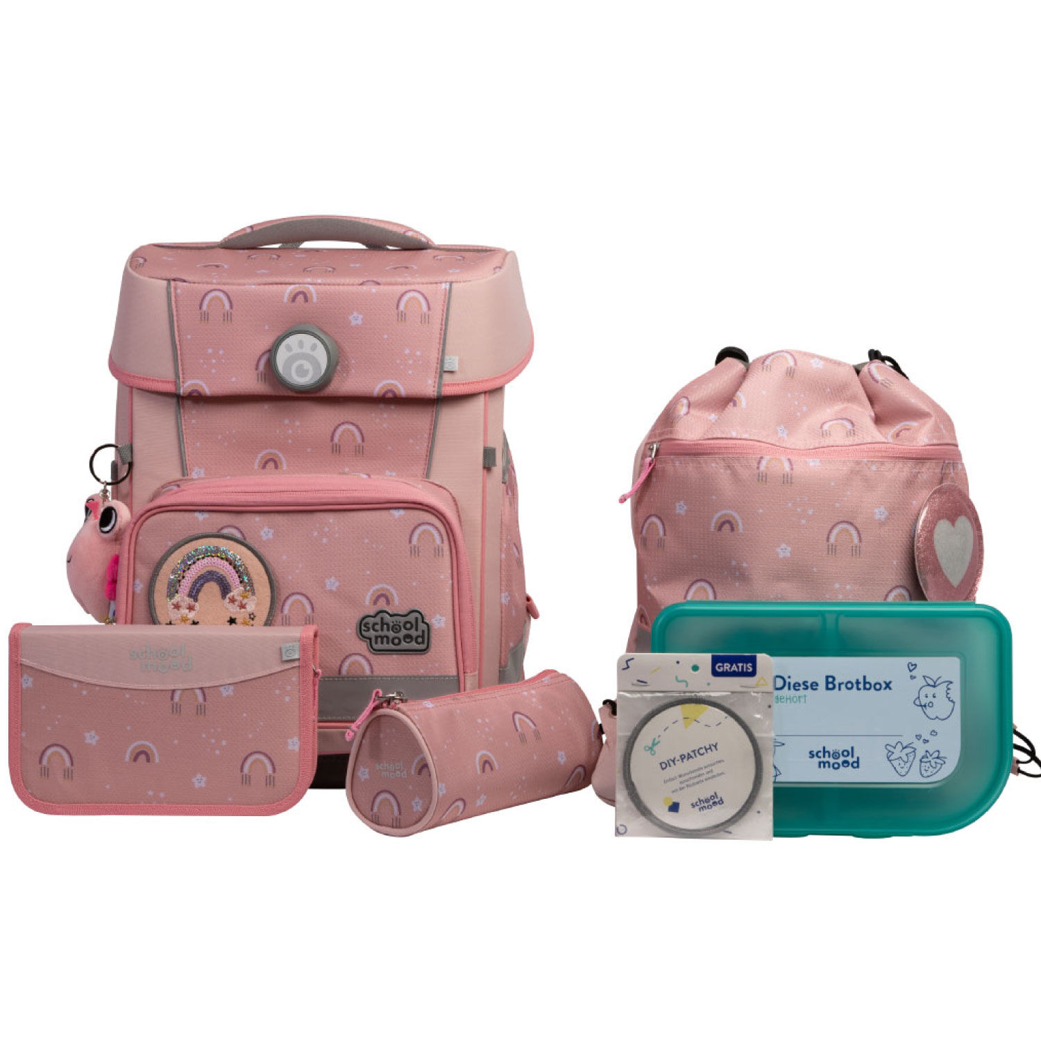 School-Mood Champion Pro 7-tlg. Schulranzenset Rainbow