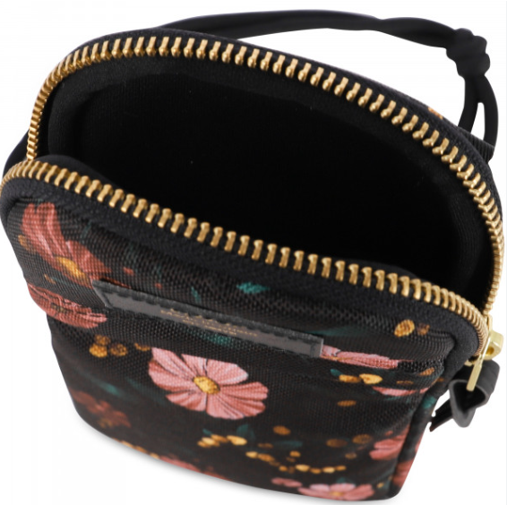 Wouf Bags Phone Bag Black Flowers