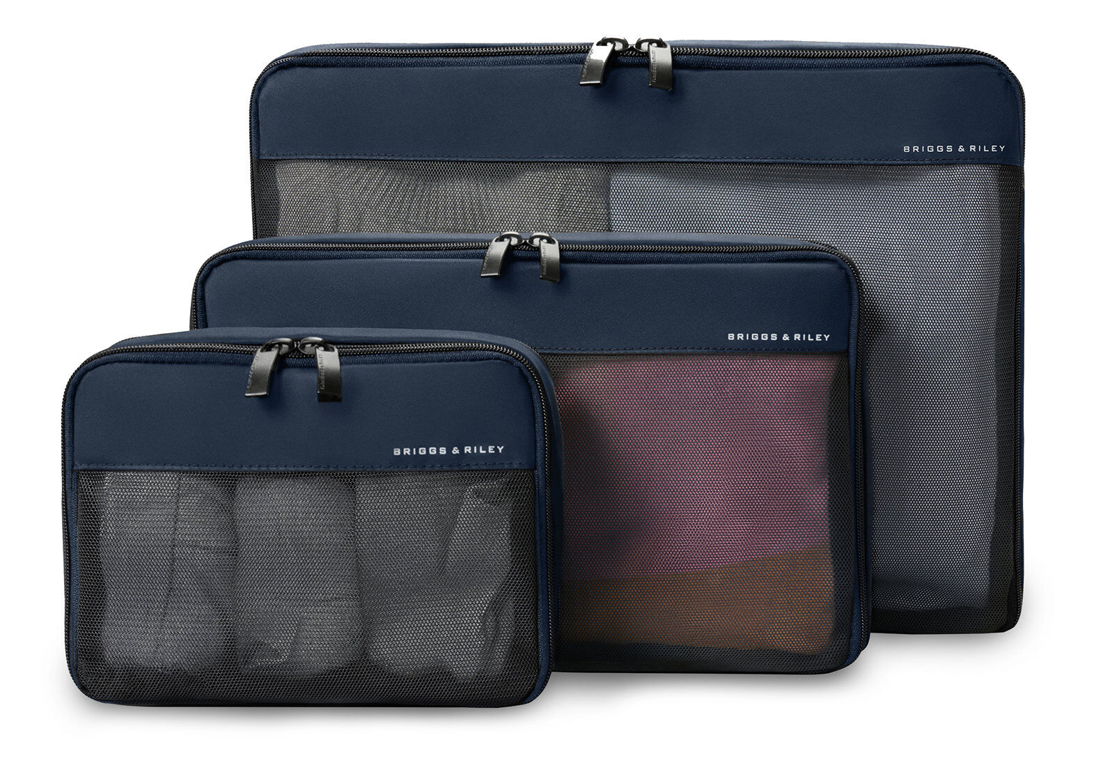 Briggs & Riley Travel Essentials Check In Packing Cube 3-teilige Set Navy