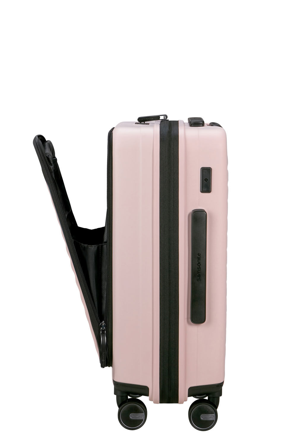 Samsonite Restackd EASY ACCESS Trolley mit 4 Rollen erweiterbar 55cm + GRATIS HOTELGUTSCHEIN Rose