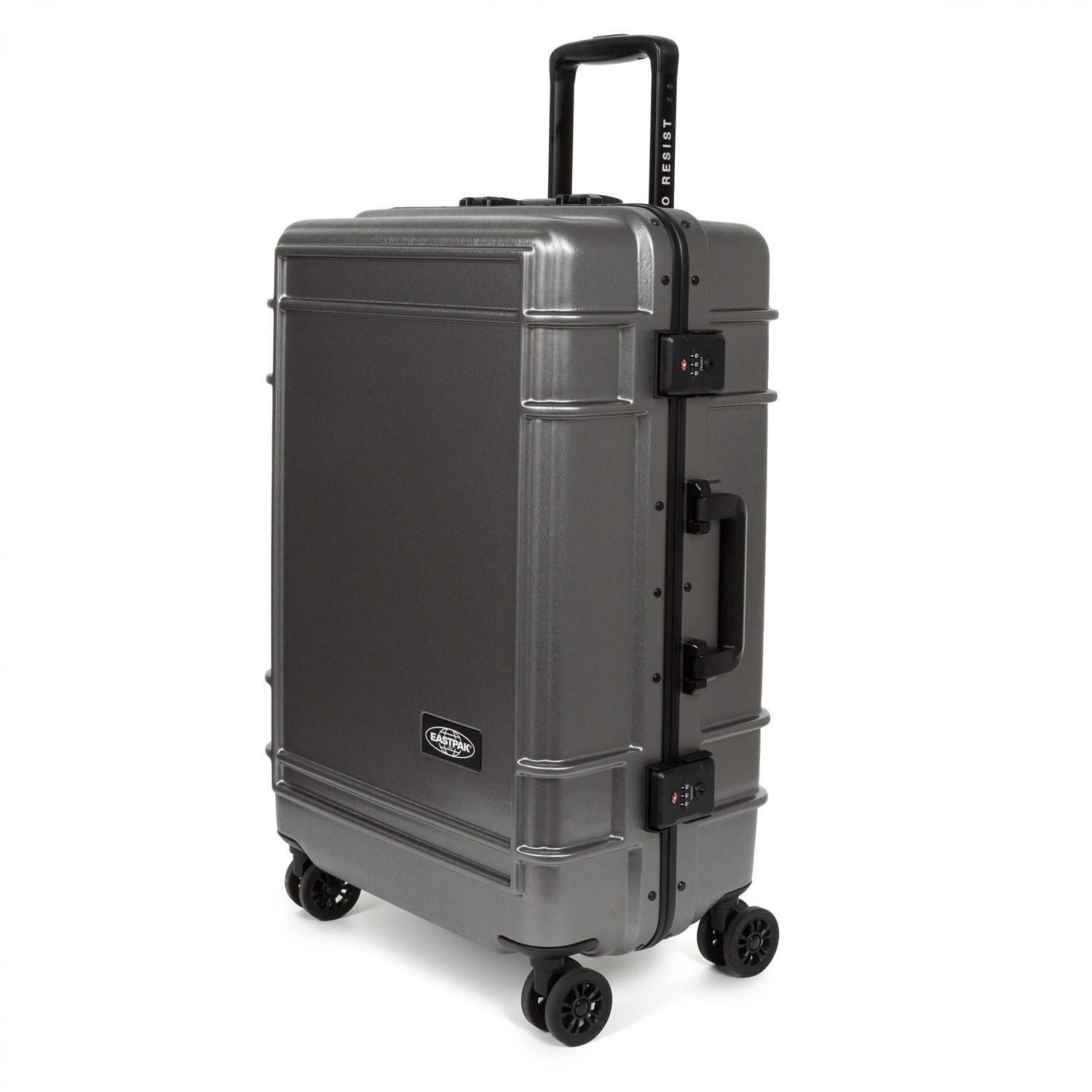 Eastpak RESIST'R CASE L Robuster Hartschalen-Trolley Brushed Metal