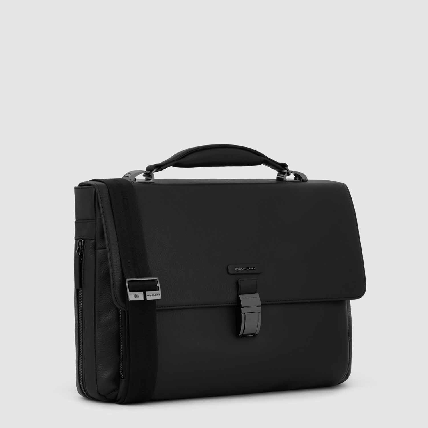 Piquadro Modus Special Ausdehnbare Laptoptasche 15,6" mit Überschlag Schwarz Piquadro Modus Special Ausdehnbare Laptoptasche 15,6" mit Überschlag Schwarz