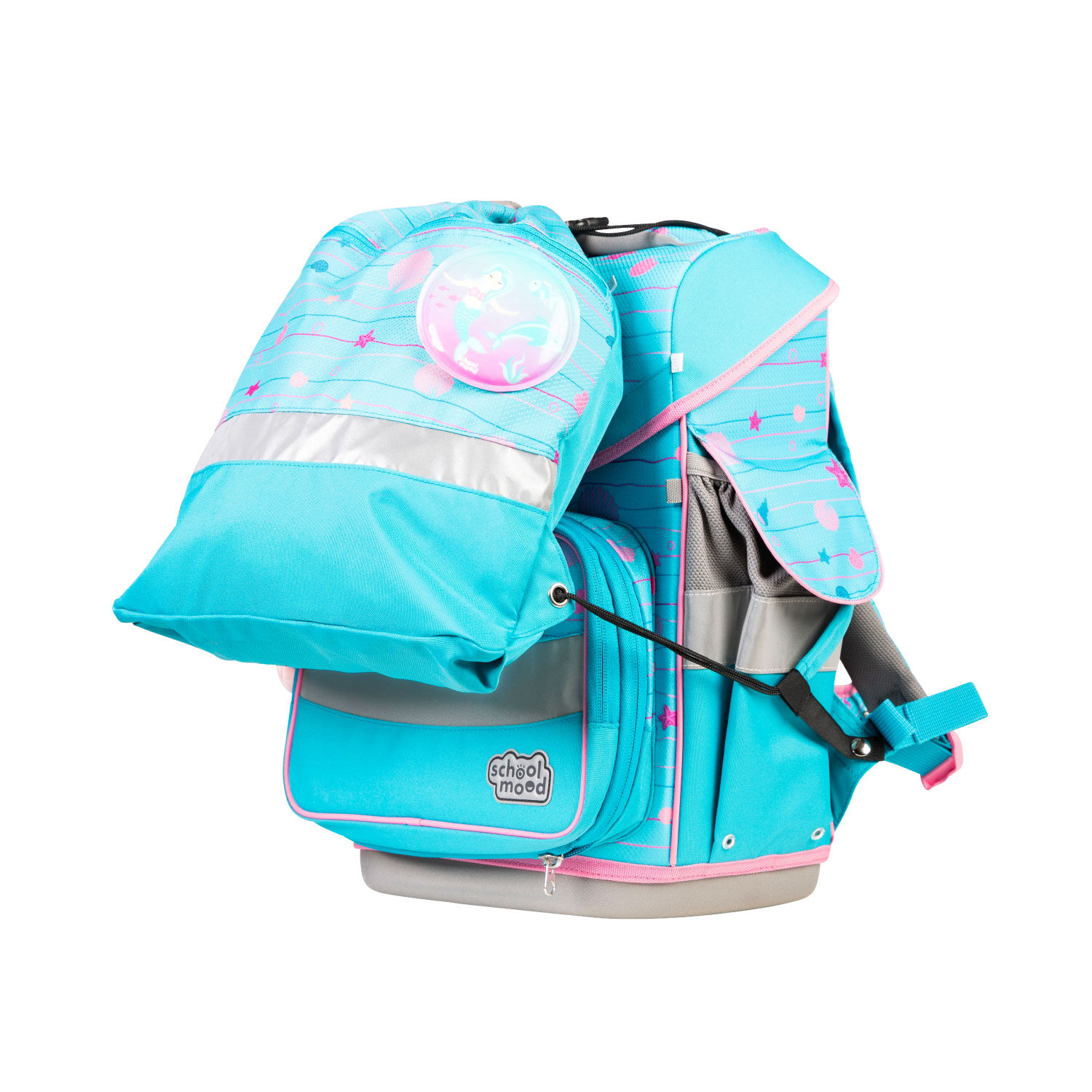 School-Mood Timeless Pro 7-tlg. Schulranzenset Lilly (Meerjungfrau)