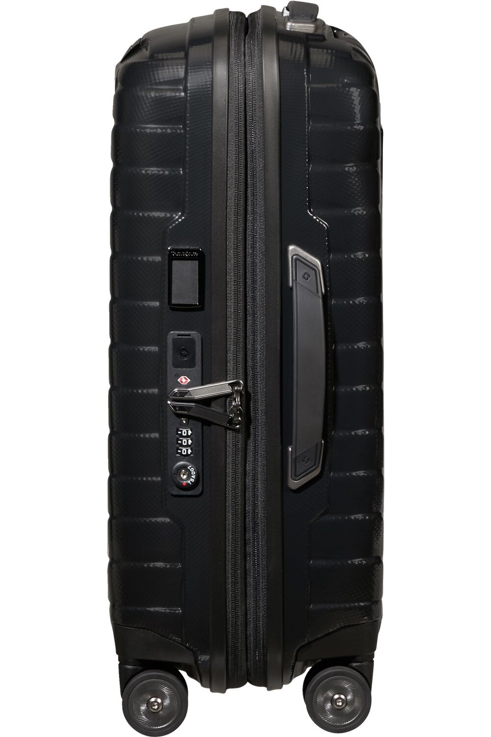 Samsonite Proxis Trolley mit 4 Rollen erweiterbar 55cm (23/26cm) + GRATIS HOTELGUTSCHEIN Schwarz