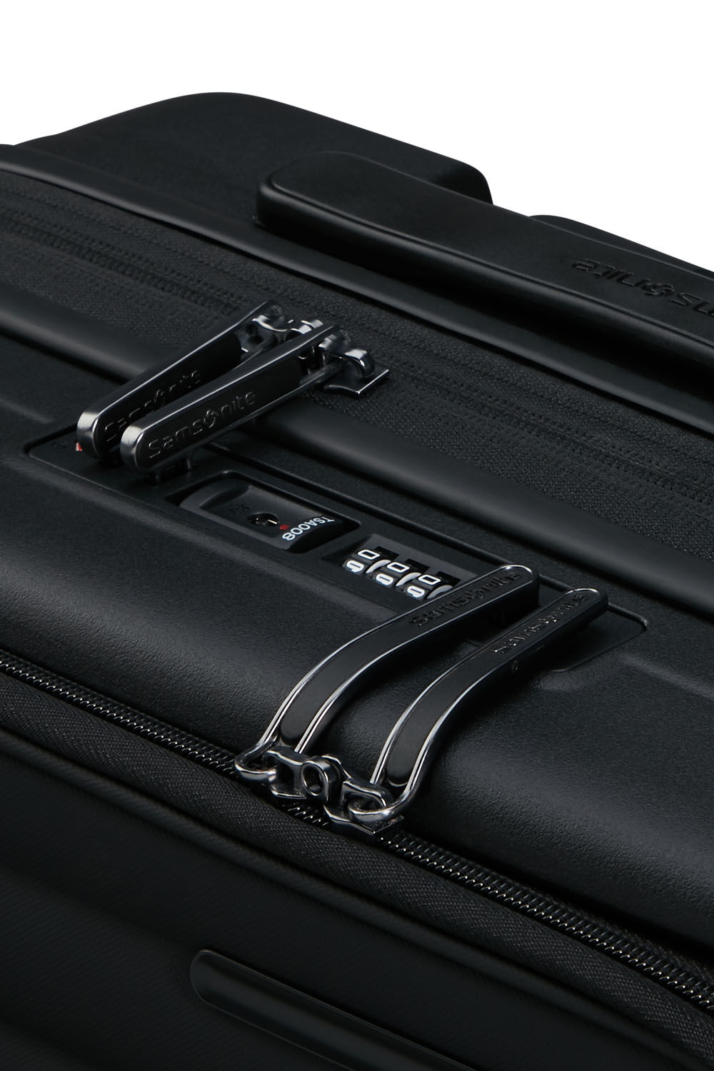 Samsonite Restackd EASY ACCESS Trolley mit 4 Rollen erweiterbar 55cm + GRATIS HOTELGUTSCHEIN Schwarz