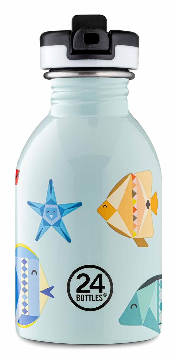 24Bottles® Urban Bottle Kids 250ml - Sport Lid Sea Friends
