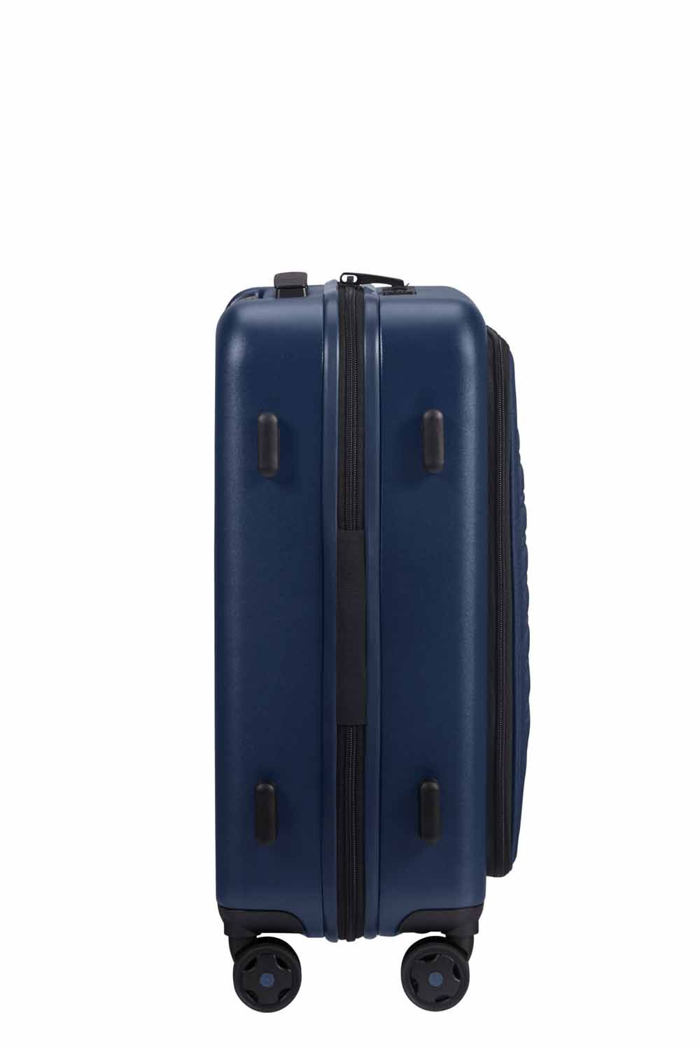 Samsonite Stackd Trolley mit Vortasche, 4 Rollen & erweiterbar + GRATIS HOTELGUTSCHEIN Navy